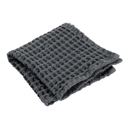 Serviette de toilette CARO 30 x 30 cm, gris-noir, Blomus