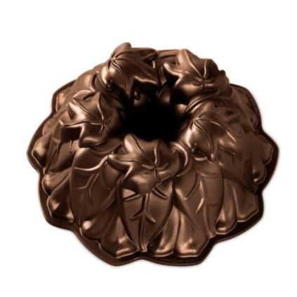 Moule à gâteau bundt HARVEST LEAVES , bronze, Nordic Ware