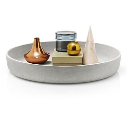 Bol décoratif MOON, ⌀ 50 cm, gris clair, Blomus