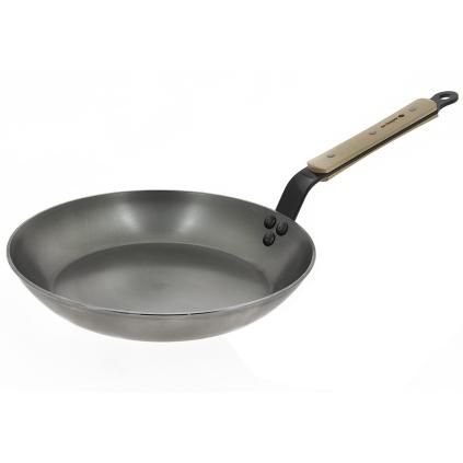 Poêle à frire MINERAL B BOIS 28 cm, manche en bois, de Buyer