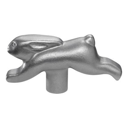 Poignée de couvercle RABBIT, argent, Staub