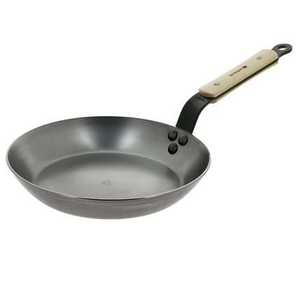 Poêle à frire MINERAL B BOIS 24 cm, manche en bois, de Buyer