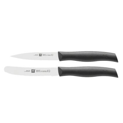 Ensemble de couteaux TWIN GRIP, avec éplucheur, set de 2 pc, noir, ZWILLING