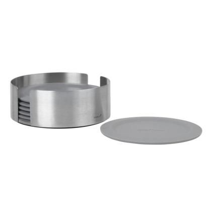 Dessous de verre LARETO, set de 6 pc, gris clair, Blomus