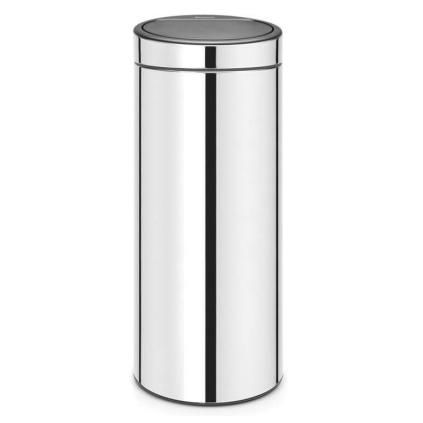 Poubelle à couvercle tactile TOUCH BIN NEW 30 l, acier brillant, Brabantia