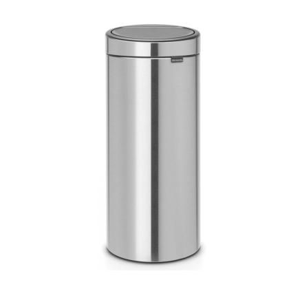 Poubelle à couvercle tactile TOUCH BIN NEW 30 l, anti-traces, acier mat, Brabantia
