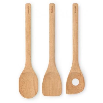 Ustensiles de cuisine, set de 3 pc, bois, Brabantia