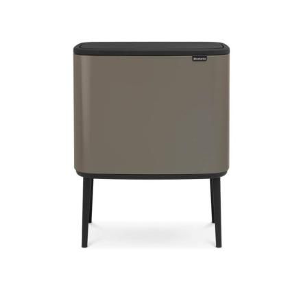 Poubelle à couvercle tactile BO 11 + 23 l, platine, Brabantia