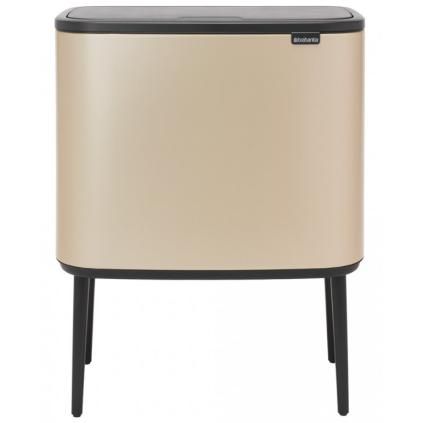 Poubelle à couvercle tactile BO 11 + 23 l, champagne, Brabantia