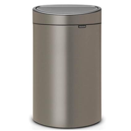 Poubelle à couvercle tactile TOUCH BIN NEW 40 l, platine, Brabantia