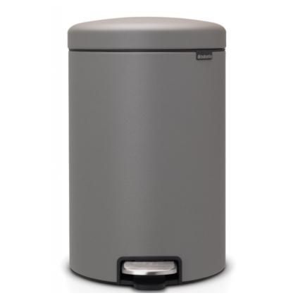 Poubelle à pédale NEWICON 20 l, gris minéral, Brabantia