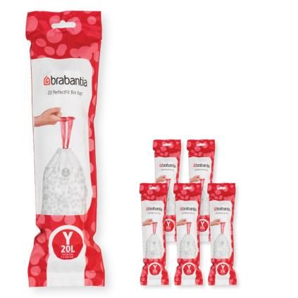 Sac poubelle Y PERFECTFIT 20 l, 120 pc, Brabantia