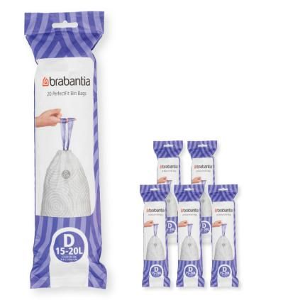 Sac poubelle D PERFECTFIT 15-20 l, 120 pc, Brabantia