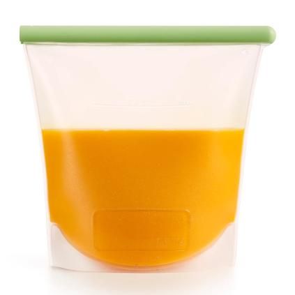Sac de conservation pour aliments réutilisable 1,5 l, vert, Lékué