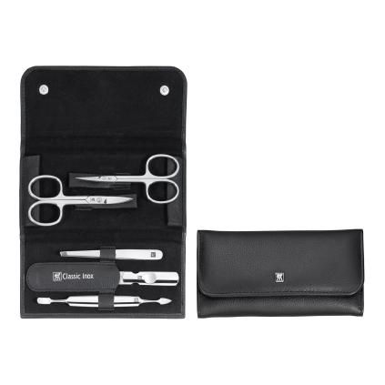 Set de manucure et pedicure CLASSIC INOX, set de 5 pc, avec ciseaux, noir, ZWILLING
