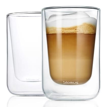 Verre à cappuccino NERO, set de 2 pc, 250 ml, double paroi, Blomus