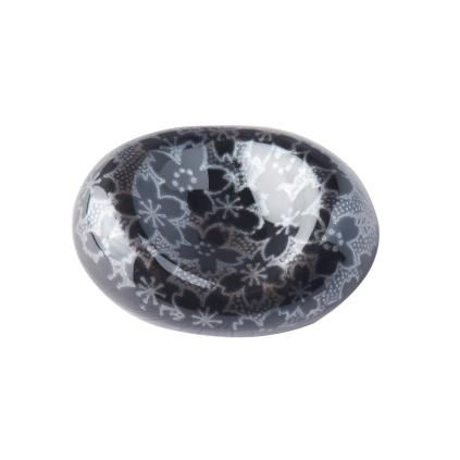 Galet repose-couteaux BLACK SAKURA, porcelaine, MIJ