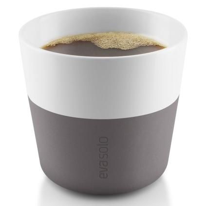Mug 230 ml, set de 2 pc, avec couvercle en silicone, gris, Eva Solo