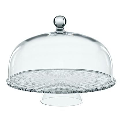 Présentoir à gâteau BOSSA NOVA 32 cm, avec couvercle, Nachtmann