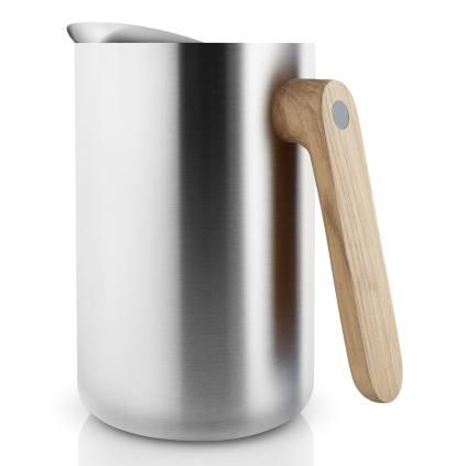 Pichet isotherme à vide avec poignée en bois Nordic kitchen inox 1,0 l Eva Trio