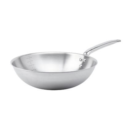 Wok ALCHIMY 32 cm, 4,7 l, acier inoxydable, de Buyer