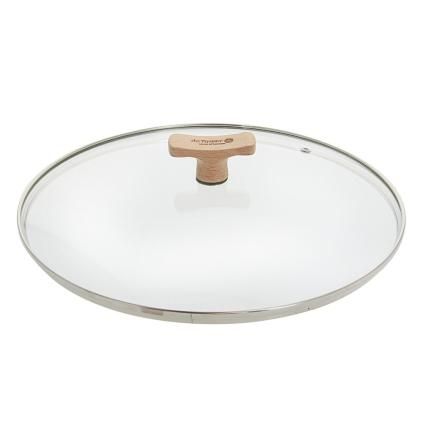 Couvercle de marmite 32 cm, avec poignée en bois, verre, de Buyer