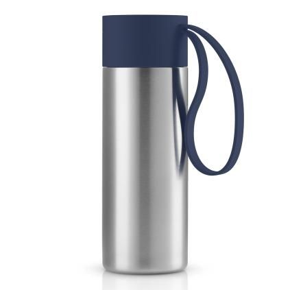 Mug de voyage TO GO 350 ml, couvercle bleu marine, acier inoxydable, Eva Solo