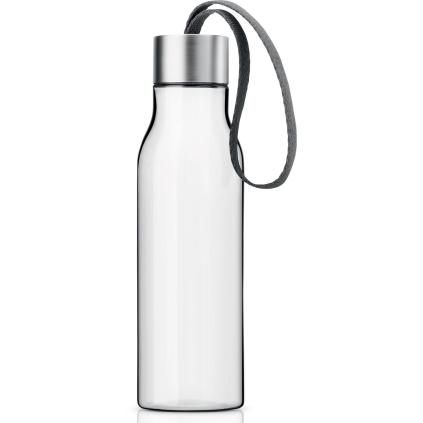 Bouteille d'eau 500 ml, avec sangle grise, plastique, Eva Solo