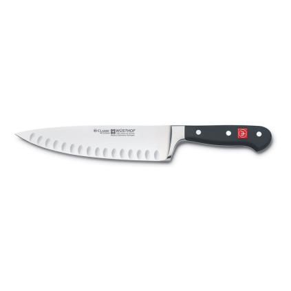 Couteau de chef CLASSIC, 20 cm, lame large, rainures, Wüsthof