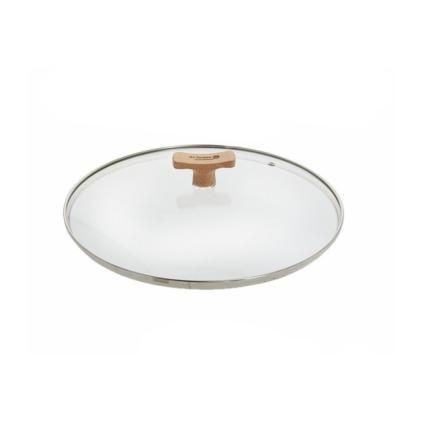 Couvercle de marmite 20 cm, avec manche en bois, verre, de Buyer