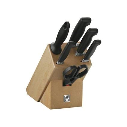 Bloc porte-couteaux FOUR STAR , 7 pièces, avec fusil d'affûtage et ciseaux, Zwilling