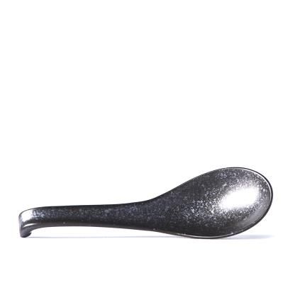 Cuillère japonaise BLACK MATT 17,5 cm, noire, MIJ