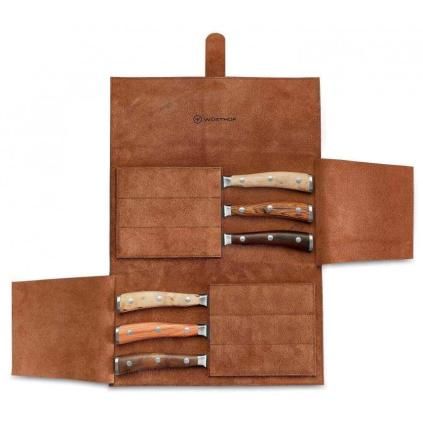 Ensemble de couteaux à steak Icônes en cuir Cas Wüsthof