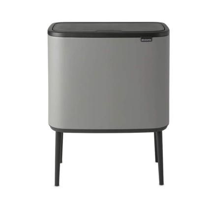 Poubelle à couvercle tactile BO TOUCH BIN 3 x 11 l, gris minéral, Brabantia