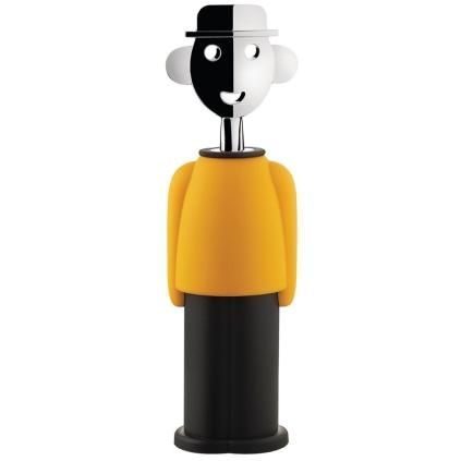 Tire-bouchon Charles de Gaulle ALESSANDRO M, jaune et noir, Alessi