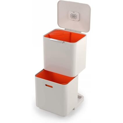 Poubelle TOTEM MAX 30061 60 l, pour tri sélectif, beige, Joseph Joseph