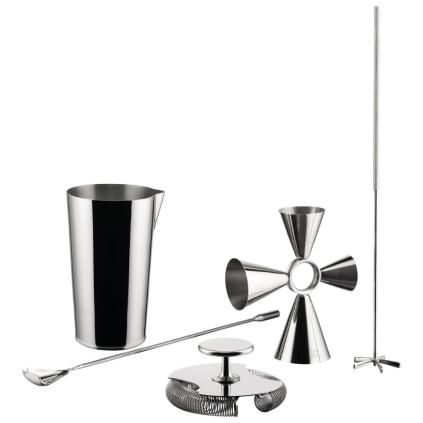 Set à cocktail, 5 pièces, acier inoxydable, Alessi