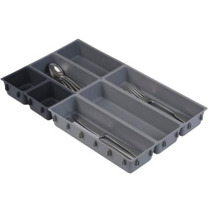 Organisateur de tiroir BLOX 85199, 7 pièces, gris, Joseph Joseph