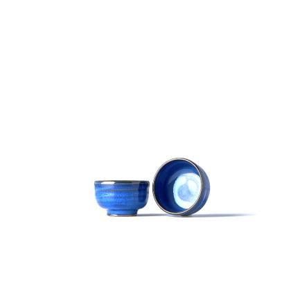 Verre à sake 35 ml, bleu, céramique, MIJ