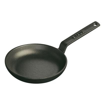 Mini poêle à frire 12 cm, noire, en fonte, Staub
