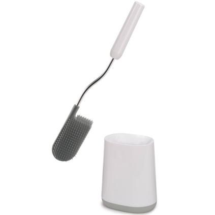 Support brosse à toilette FLEX LITE 70522, blanc / gris, silicone, Joseph Joseph