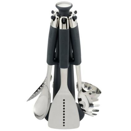Set d'ustensiles de cuisine ELEVATE 100 COLLETCTION 95029, 7 pc, avec un support, Joseph Joseph