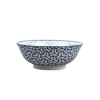 Bol HERRINGBONE INDIGO IKAT 19 cm, 750 ml, MIJ