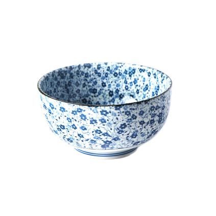Bol BLUE DAISY 16 cm, 800 ml, bleu, céramique, MIJ