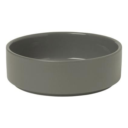 Bol de service PILAR S ⌀ 14 cm, 320 ml, gris foncé, céramique, Blomus