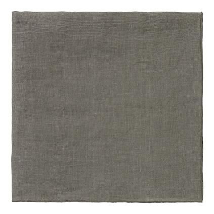 Serviettes en tissu LINEO 42 x 42 cm, vert marron, lin, Blomus