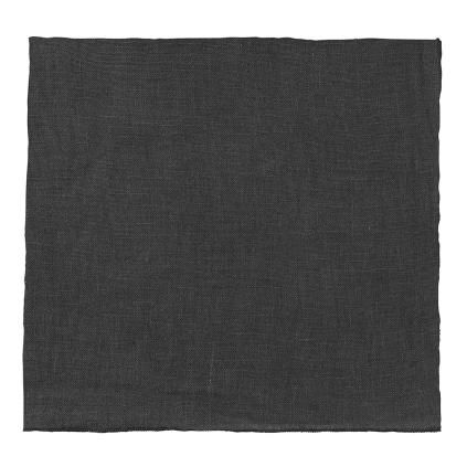 Serviettes en tissu LINEO 42 x 42 cm, gris foncé, lin, Blomus