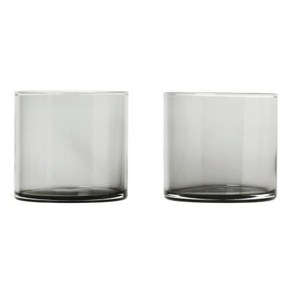 Verre à eau MERA set de 2 pc, 200 ml, verre fumé, Blomus