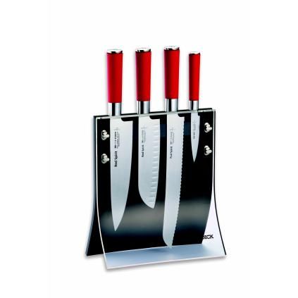Set de couteaux, 4 pièces, avec support à couteau magnétique RED SPIRIT, F.Dick