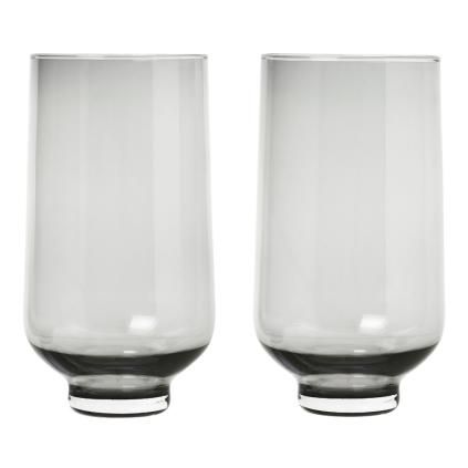 Verre à eau FLOW set de 2 pc, 400 ml, verre fumé, Blomus